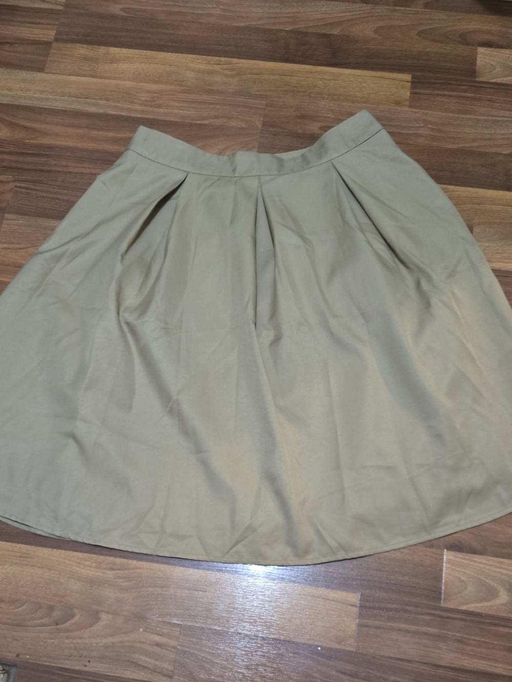 NWT Yige Fashion Versatile A-Line Skirt in Tan